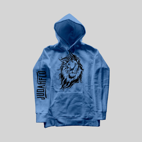 Light Blue Hoodie with Black Lion
